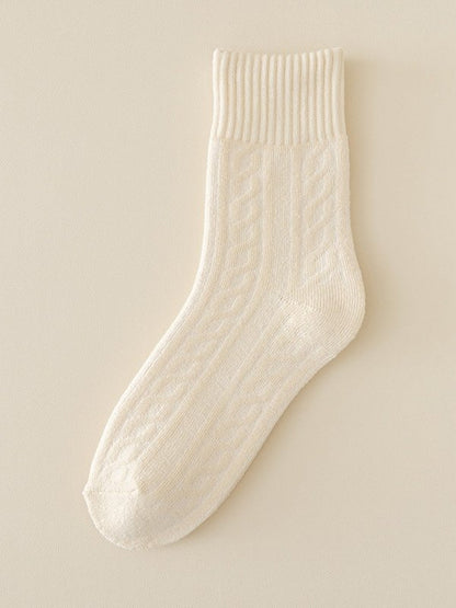 Plush And Thick Towel Socks Twisted Autumn And Winter Style Mid-tube Socks Women's Long Socks Thick Socks Winter Warm Women's Socks