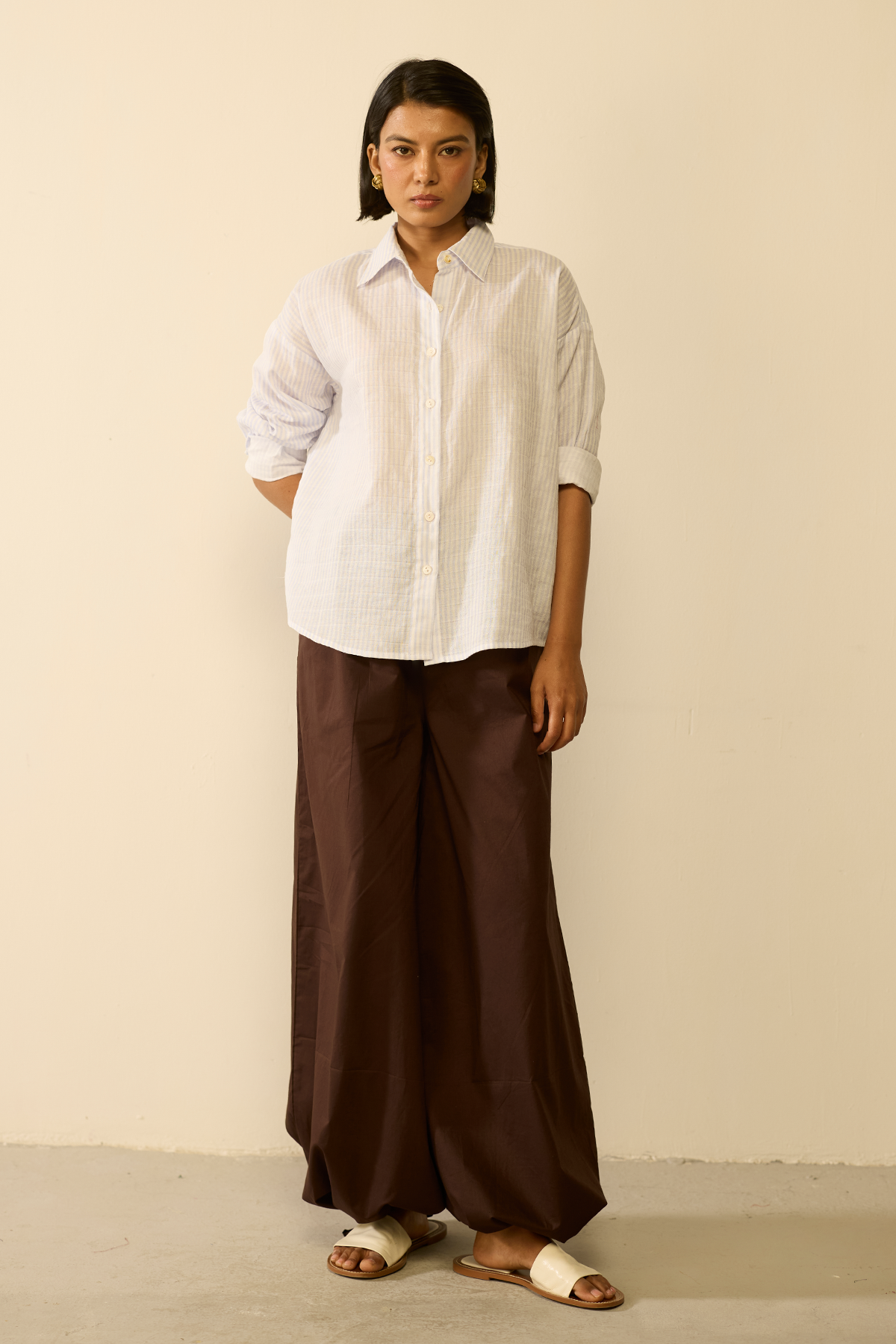 Martina Oversized Shirt : Air White