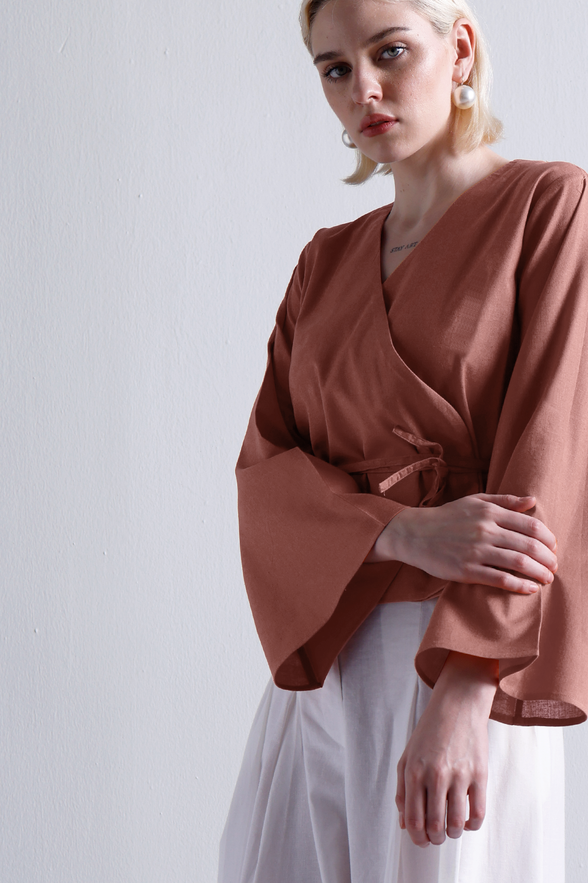 Elessandra Wrap Top : Sienna