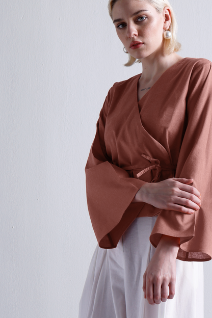 Elessandra Wrap Top : Sienna