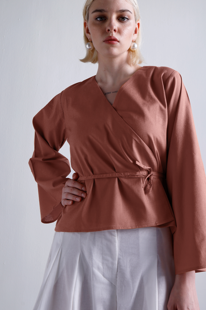Elessandra Wrap Top : Sienna