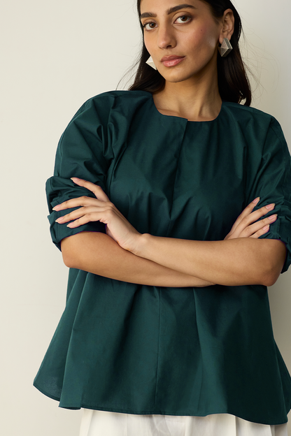 Raya Oversized Top : Emerald