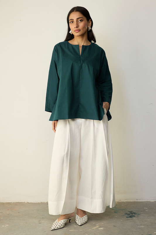 Raya Oversized Top : Emerald